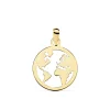 Colgante Flat World Oro Amarillo 18K 15 Mm<Alda Joyeros Outlet