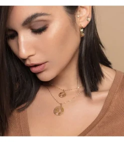 Colgante Flat World Oro Amarillo 18K 15 Mm<Alda Joyeros Outlet