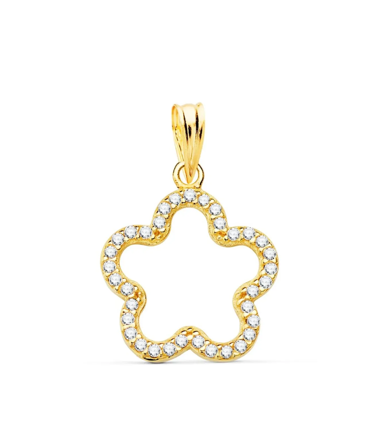 Colgante Flor Oro Amarillo 18K 16Mm<Alda Joyeros Fashion