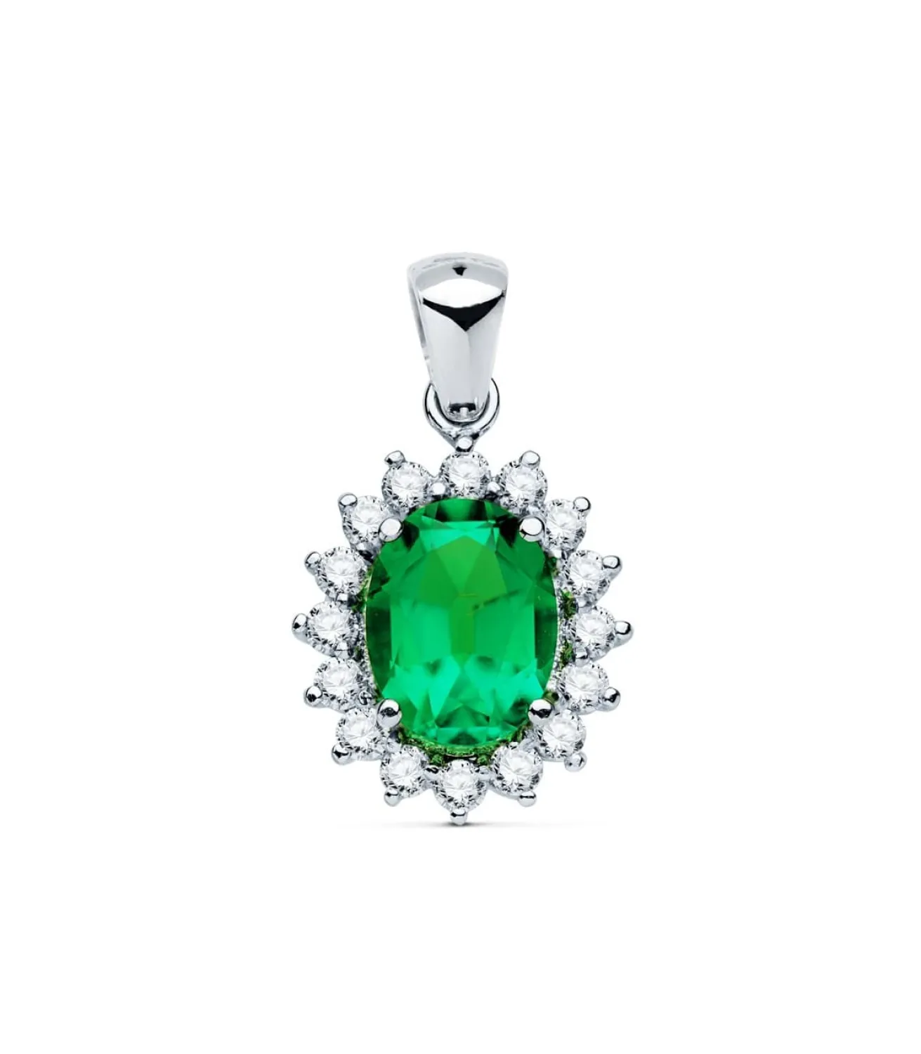 Colgante Galadriel Ob 18K Esmeralda 1.74 Q Diamantes<Alda Joyeros Discount