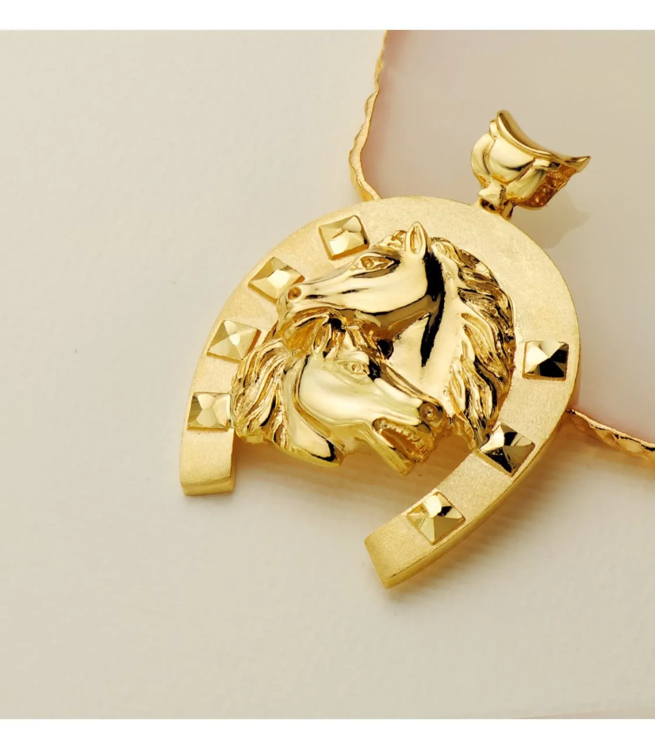 Colgante Herradura Caballos Oro 18K 50Mm<Alda Joyeros Hot