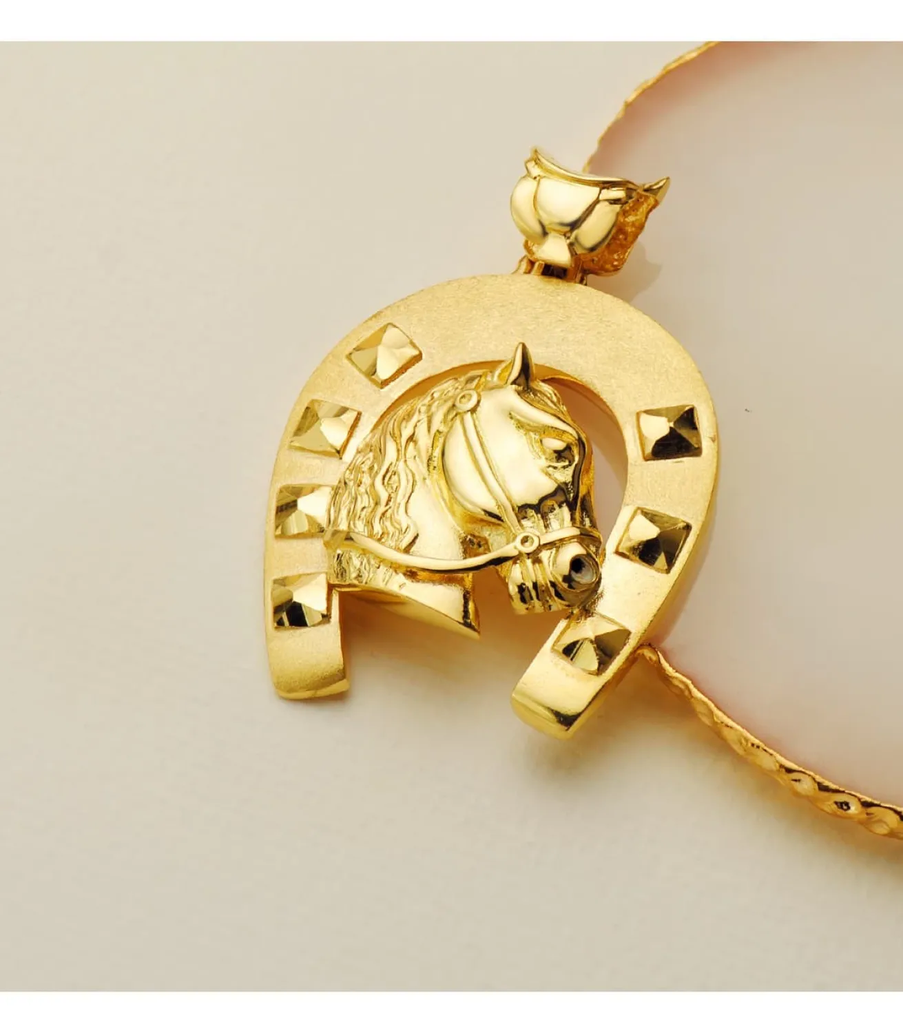 Colgante Herradura Caballo Oro 18K 44Mm<Alda Joyeros Shop