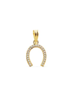 Colgante Herradura Circonitas Oro Amarillo 18K 12 Mm<Alda Joyeros Discount