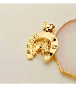 Colgante Herradura Con Caballo Oro 18K 36 Mm<Alda Joyeros Clearance