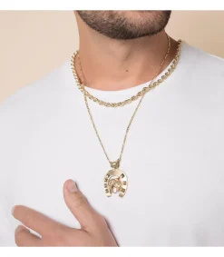 Colgante Herradura Con Caballo Oro 18K 36 Mm<Alda Joyeros Clearance