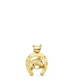 Colgante Herradura Con Caballo Oro 18K 25 Mm<Alda Joyeros Clearance