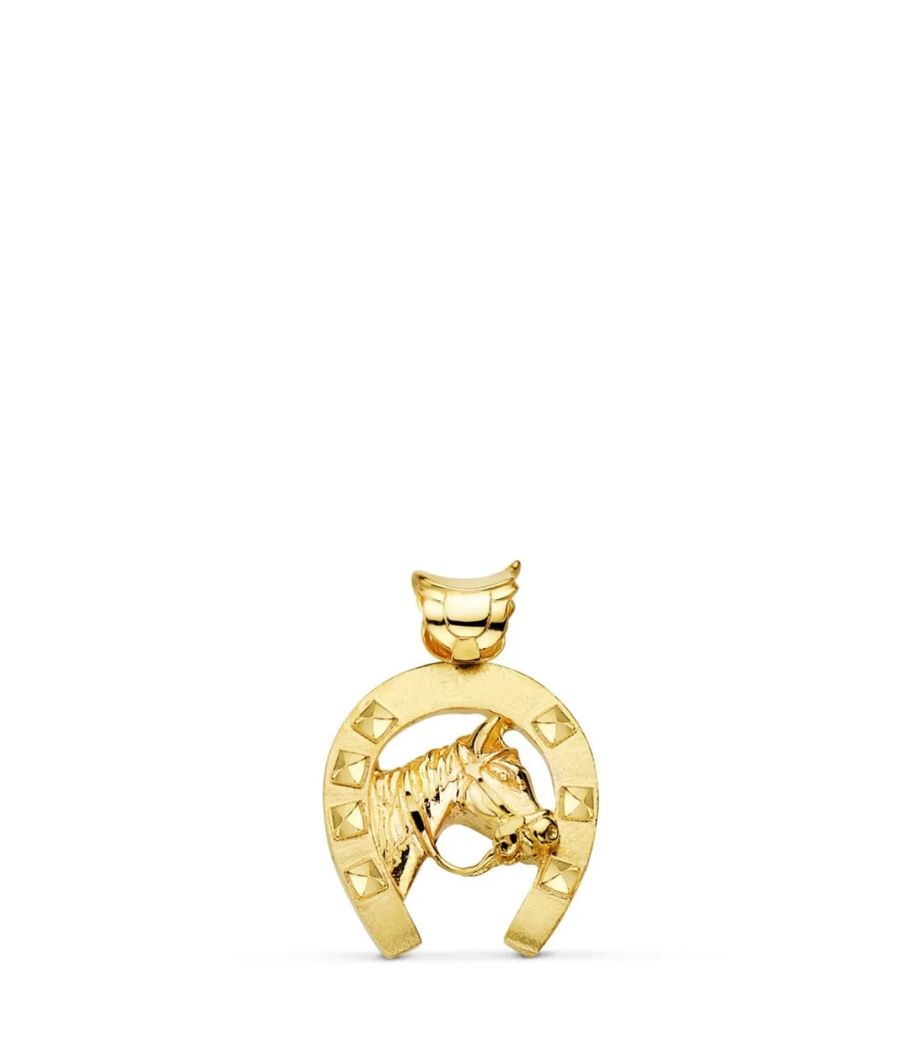 Colgante Herradura Con Caballo Oro 18K 25 Mm<Alda Joyeros Clearance