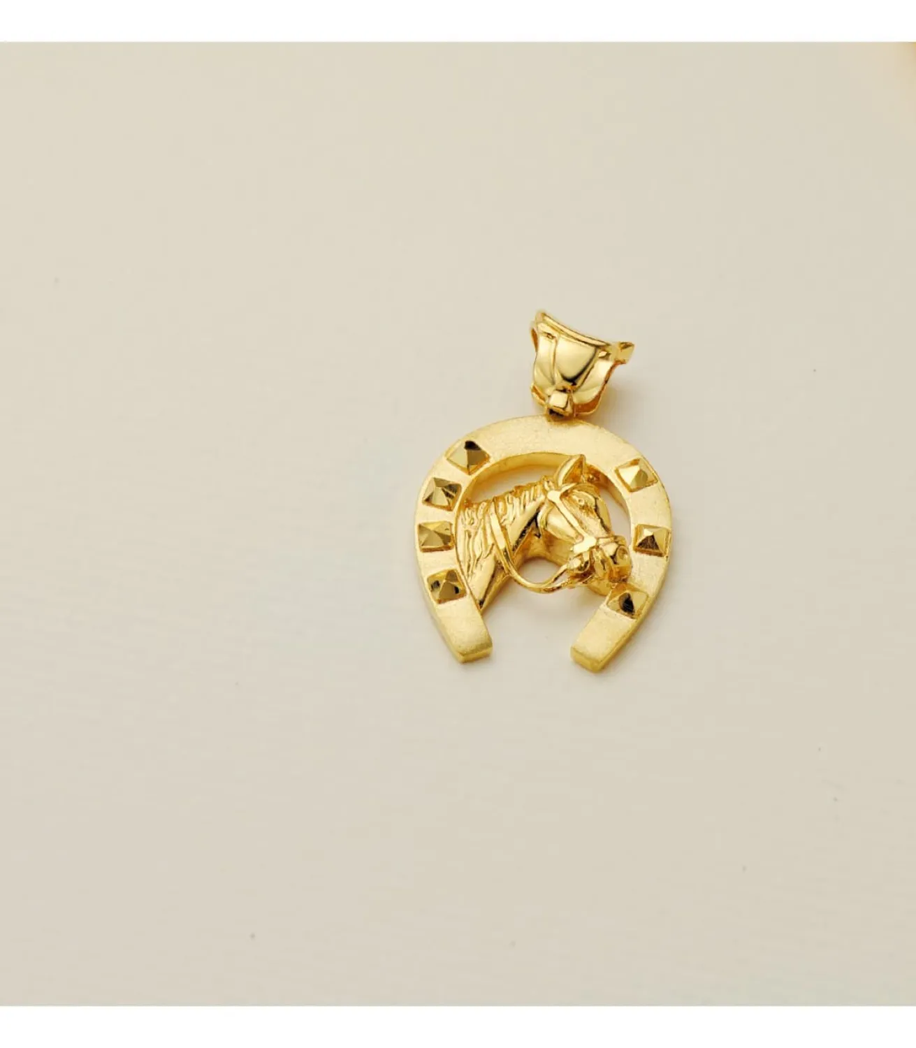 Colgante Herradura Con Caballo Oro 18K 25 Mm<Alda Joyeros Clearance
