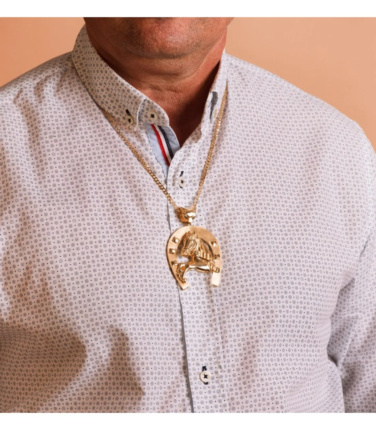 Colgante Herradura Silueta Caballo Oro 18K 60Mm<Alda Joyeros New