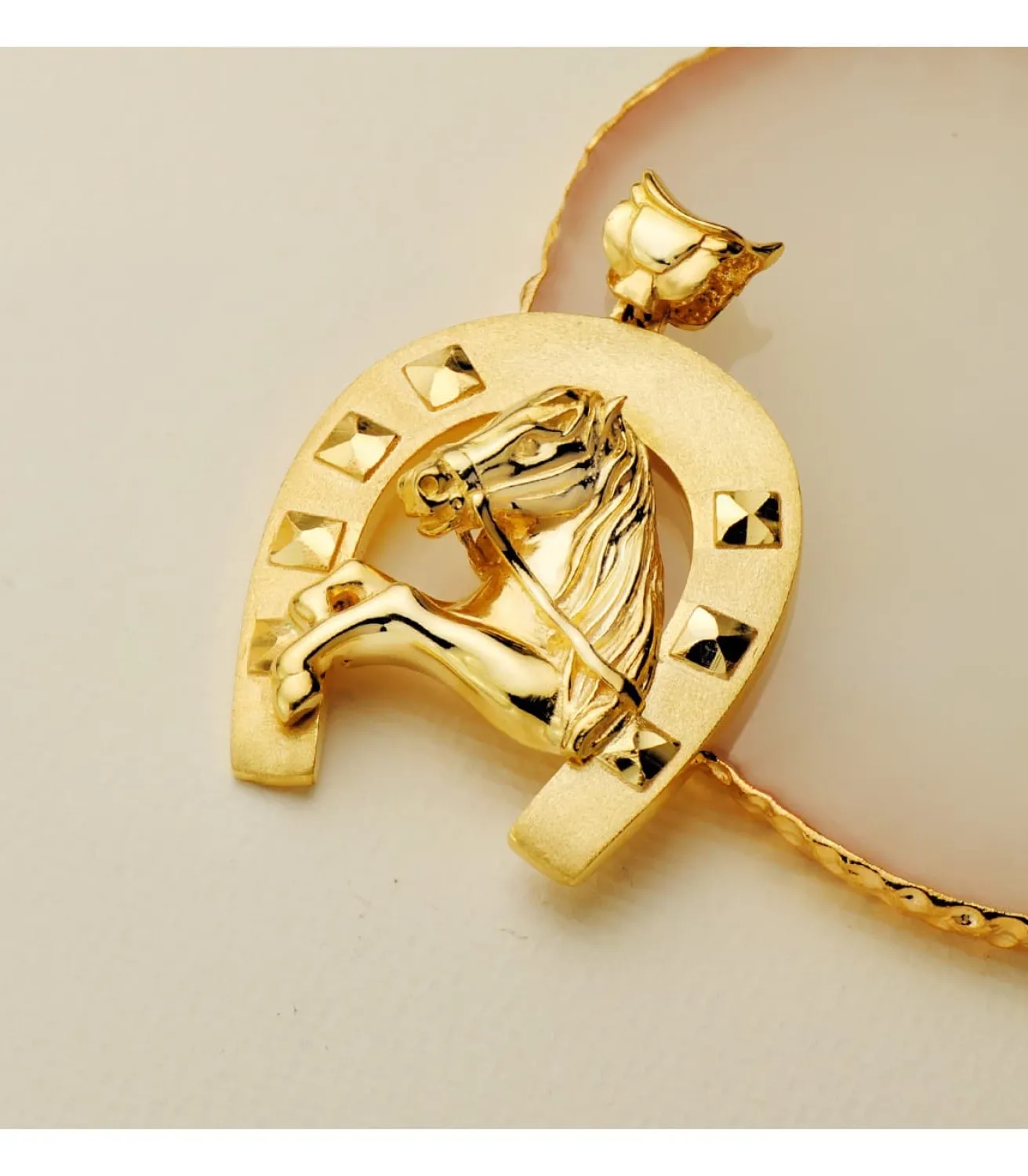 Colgante Herradura Silueta Caballo Oro 18K 48Mm<Alda Joyeros Sale