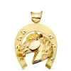 Colgante Herradura Y Caballo Oro 18 K 50 Mm<Alda Joyeros Cheap