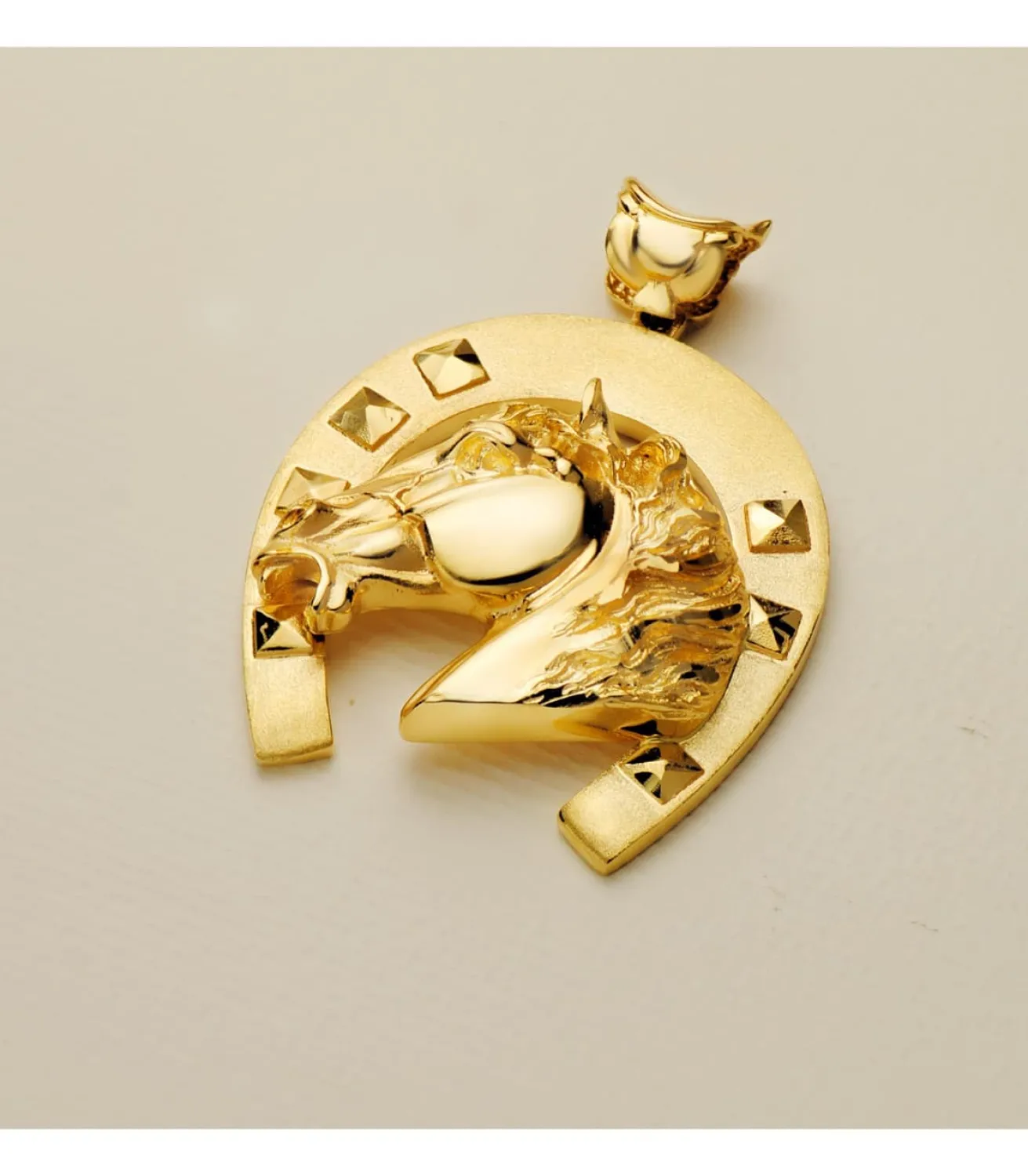 Colgante Herradura Y Caballo Oro 18 K 50 Mm<Alda Joyeros Cheap