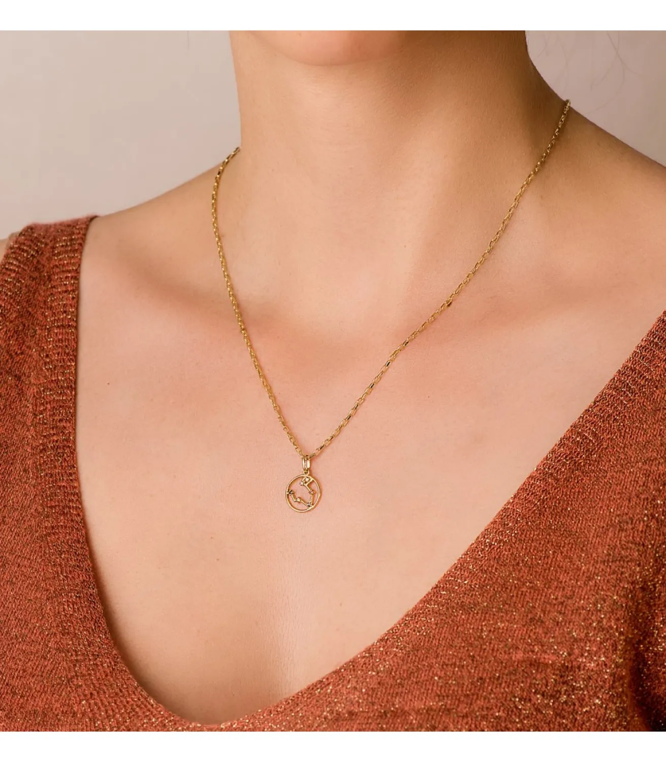 Colgante Horoscopo Piscis Oro 18K Constelacion<Alda Joyeros Hot