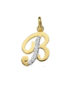 Colgante Inicial B Oro Amarillo 18 K 13 Mm<Alda Joyeros Cheap