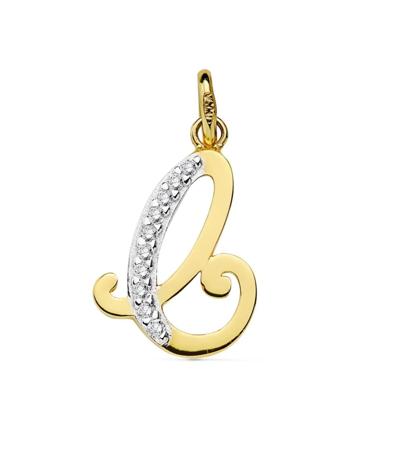 Colgante Inicial C Oro Amarillo 18 K 17 Mm<Alda Joyeros Online