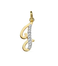 Colgante Inicial J Oro Amarillo 18 K 18 Mm<Alda Joyeros Fashion