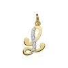 Colgante Inicial L Oro Amarillo 18 K 17 Mm<Alda Joyeros Clearance