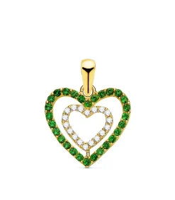 Colgante Love Heart Oro Amarillo 18K Verde<Alda Joyeros Flash Sale