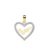 Colgante Love "Te Quiero" Oro Bicolor 18K Circonitas<Alda Joyeros Sale