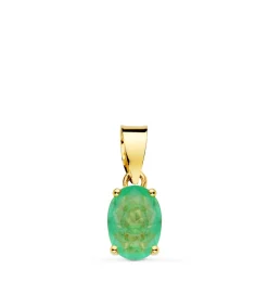 Colgante Lyra Oro 18K Cuarzo Verde<Alda Joyeros Sale