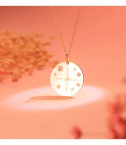 Colgante Magic Universe 18 K Medalla Estrella<Alda Joyeros New