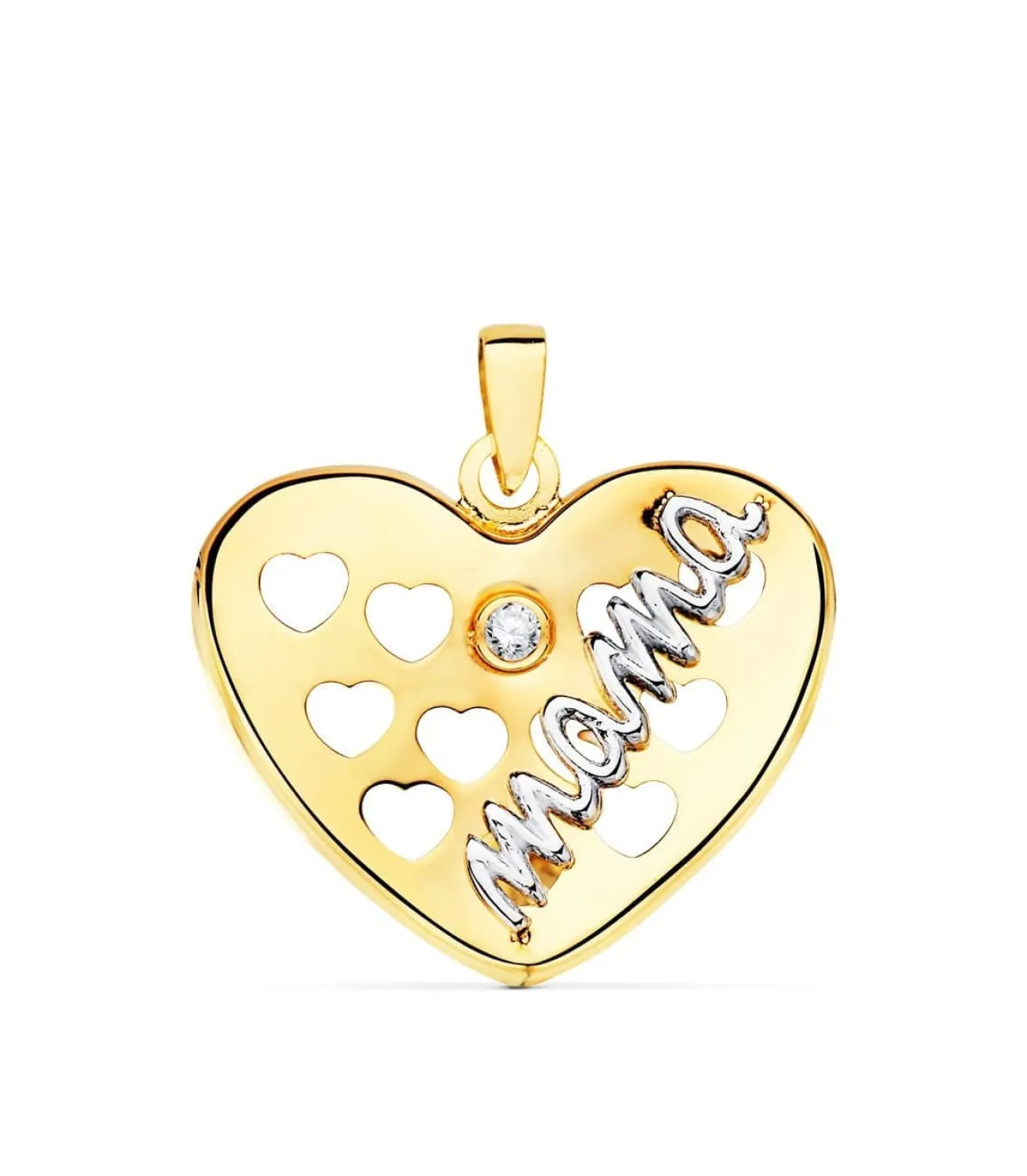 Colgante Mama Chapa Corazon Oro Bicolor 18K<Alda Joyeros Cheap