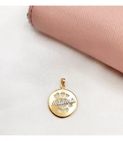 Colgante Mama Corazones Chapa Oro Bicolor 18K<Alda Joyeros Outlet