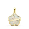 Colgante Mama Nacar Oro 18K Flor<Alda Joyeros New