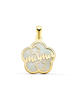 Colgante Mama Nacar Oro 18K Flor<Alda Joyeros New
