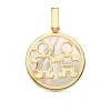 Colgante Mama Oro Amarillo 18K Nacar Nino Y Niña 20Mm<Alda Joyeros Best Sale