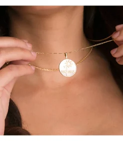 Colgante Mama Oro Amarillo 18K Nacar Y Margarita 20Mm<Alda Joyeros Online