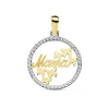 Colgante Mama Oro Bicolor 18K Circonitas Y Mariposas 16Mm<Alda Joyeros Online