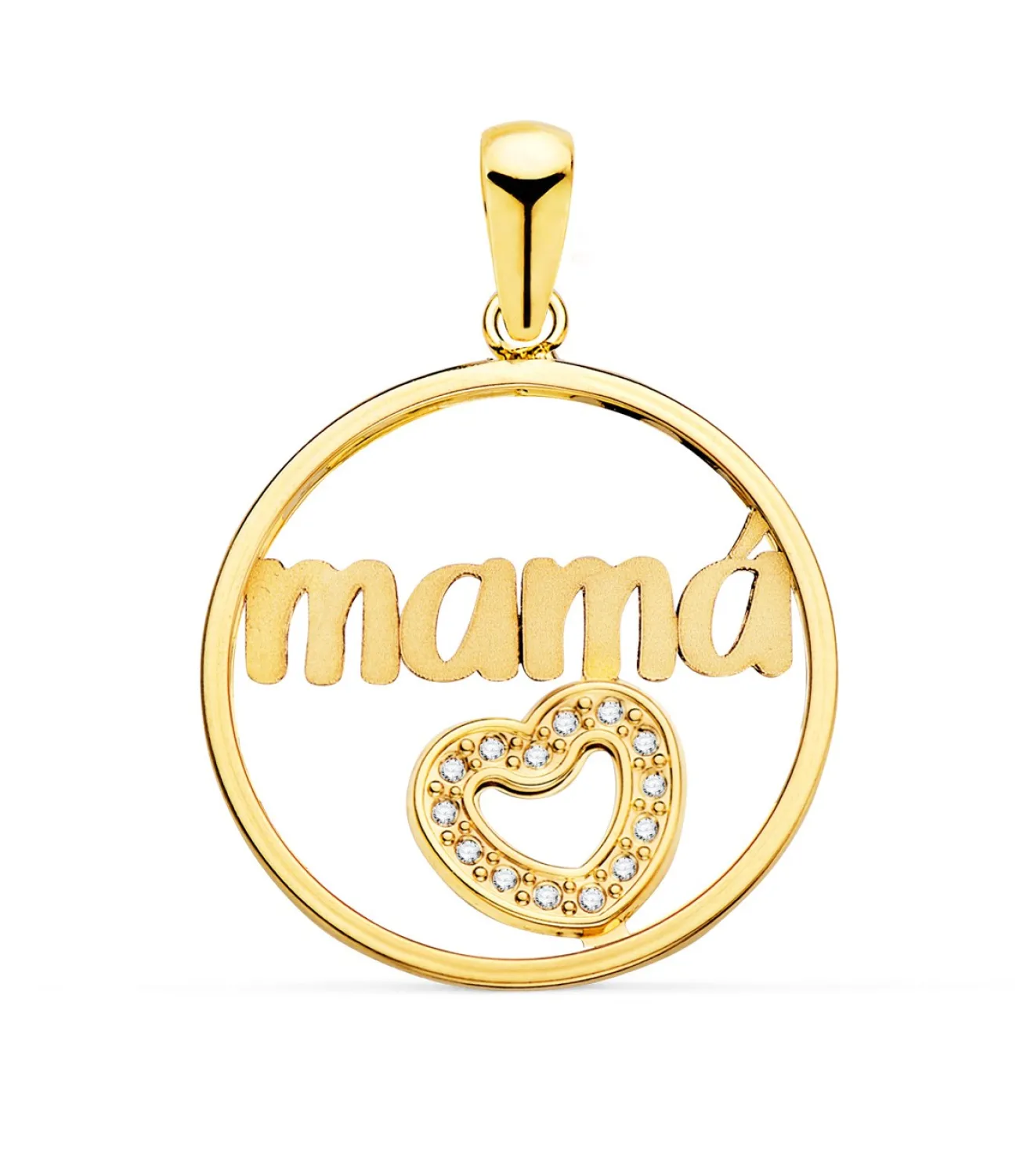Colgante Mama Oro 18K Redondo Corazon<Alda Joyeros Cheap