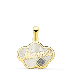 Colgante Mama Polvo De Diamante Oro 18K Nube<Alda Joyeros Cheap