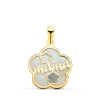 Colgante Mama Polvo De Diamante Oro 18K Flor<Alda Joyeros Best