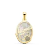 Colgante Mama Polvo De Diamante Oro 18K Oval<Alda Joyeros New