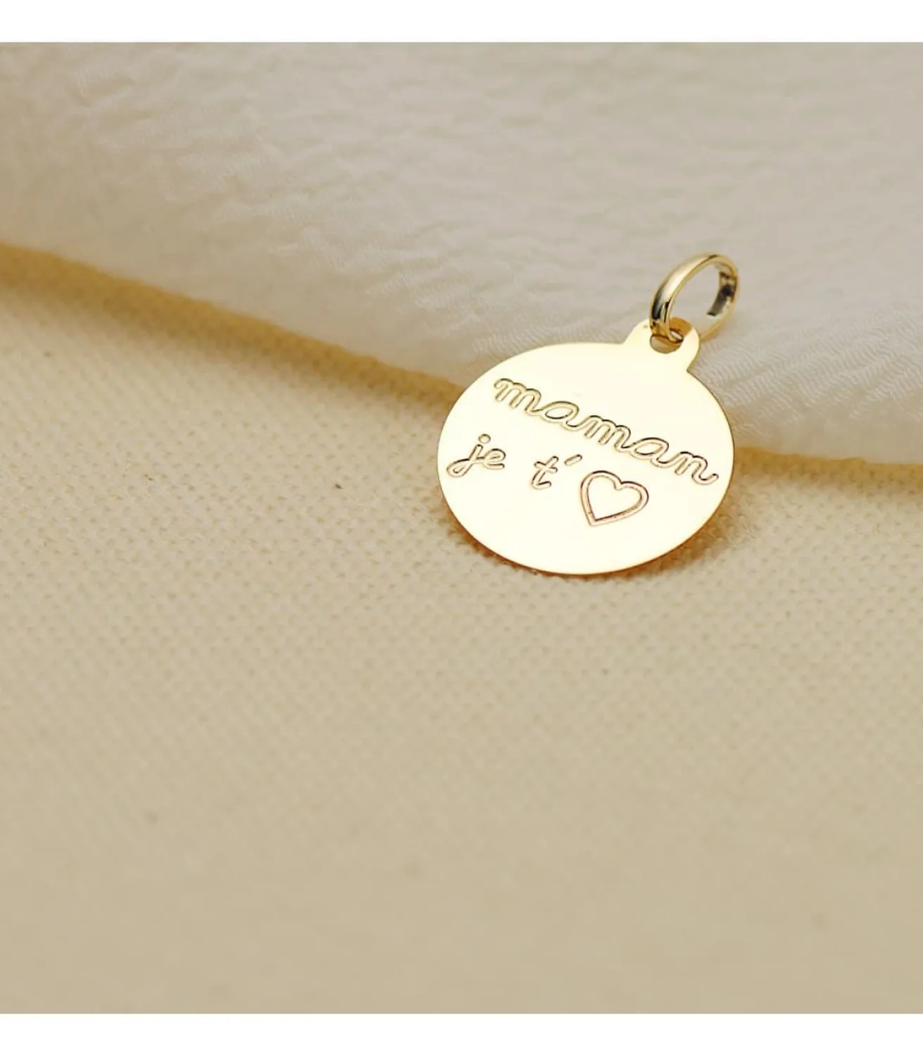 Colgante Maman Je T'Aime Oro 9K 16Mm<Alda Joyeros Best Sale