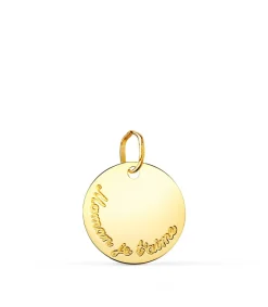 Colgante Maman Je T'Aime Oro 18K 15Mm<Alda Joyeros Online