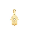 Colgante Mano De Fatima Circonita Oro 18 K 13 Mm<Alda Joyeros Store