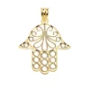 Colgante Mano De Fatima Hamsa Tallada Oro 18K 30 Mm<Alda Joyeros Best