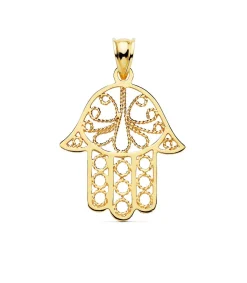 Colgante Mano De Fatima Hamsa Oro 18K 36 Mm<Alda Joyeros Best