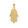 Colgante Mano De Fatima Hamsa Circonitas Oro 18K 22 Mm<Alda Joyeros Sale