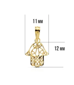 Colgante Mano De Fatima Ligero Oro 18K<Alda Joyeros Store
