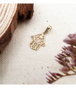 Colgante Mano De Fatima Ligero Oro 18K<Alda Joyeros Store