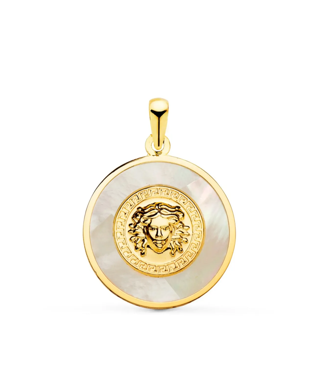 Colgante Medusa Nacar Oro 18K 20 Mm<Alda Joyeros Store