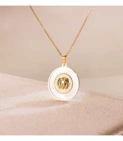 Colgante Medusa Nacar Oro 18K 20 Mm<Alda Joyeros Store