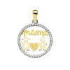 Colgante Mensaje Mama Oro Bicolor Siluetas Nino Niña 18K<Alda Joyeros Clearance