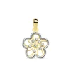 Colgante Mujer Flori Oro Bicolor 18K 13 Mm<Alda Joyeros Best