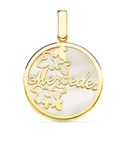 Colgante Nacar Nombre Personalizado Oro Amarillo 18K<Alda Joyeros Sale