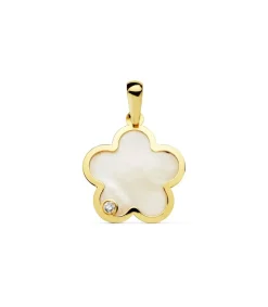 Colgante Oro Amarillo 18K Flor De Nacar<Alda Joyeros Best Sale